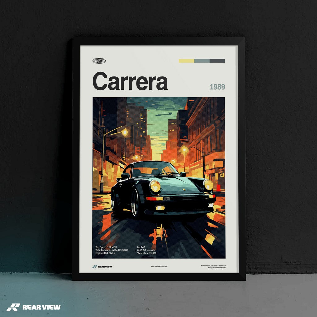 911 Carrera 1989 - Car Print