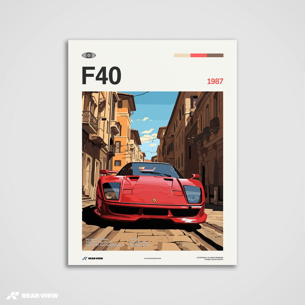 F40 1987 - Car Print