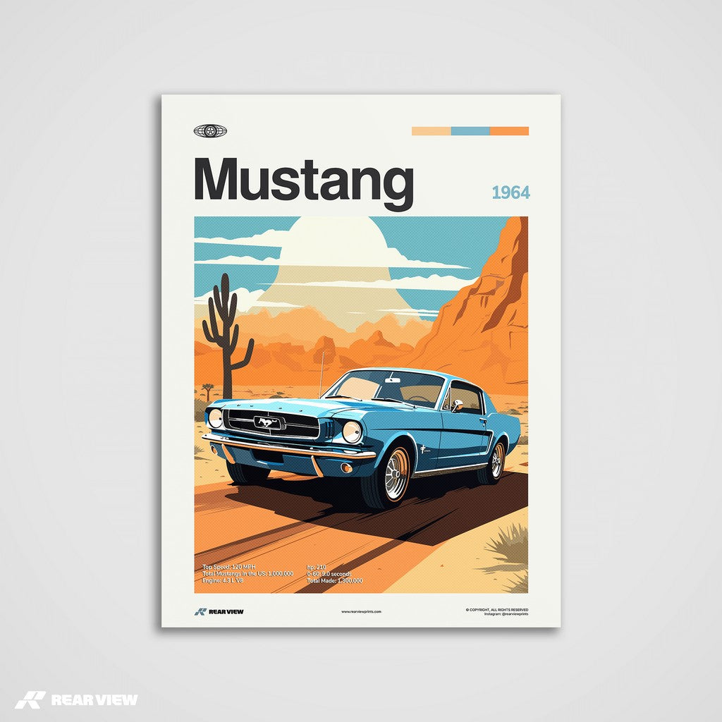 Mustang 1964 - Car Print