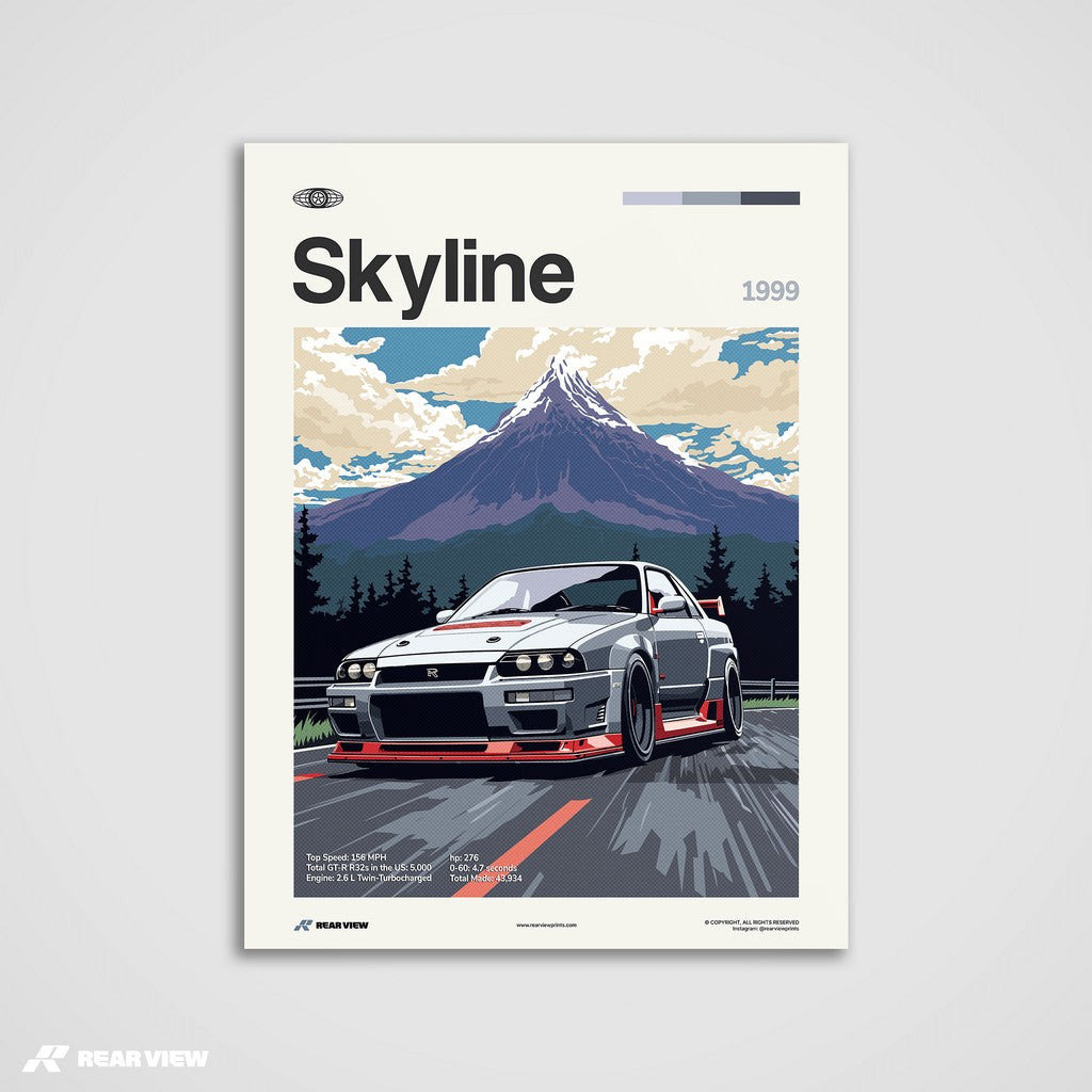Skyline 1999 - Car Print