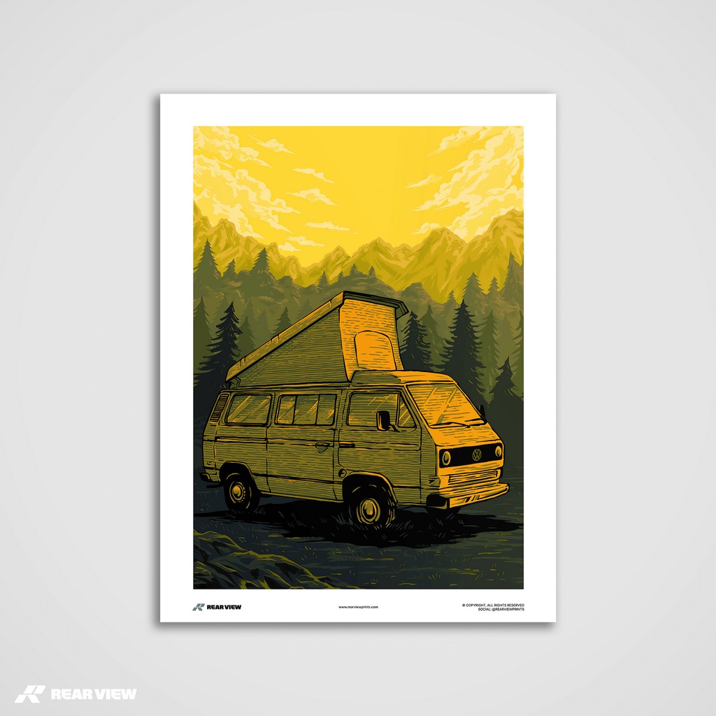 The Big Nostalgia Van - VW Art Print