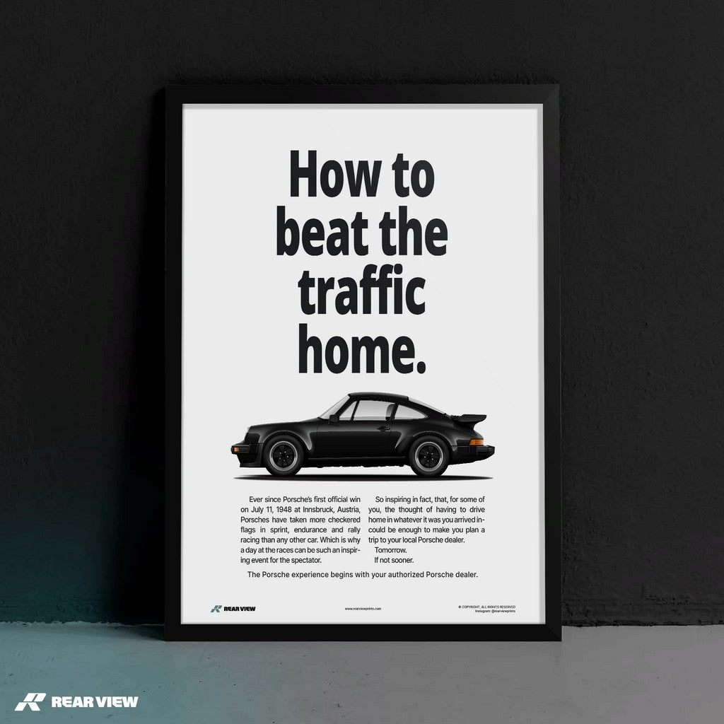 Beat The Traffic - 930 Turbo Vintage Art Print