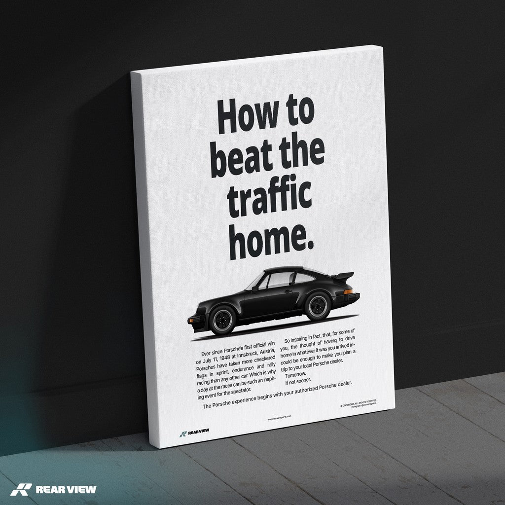 Beat The Traffic - 930 Turbo Vintage Art Print