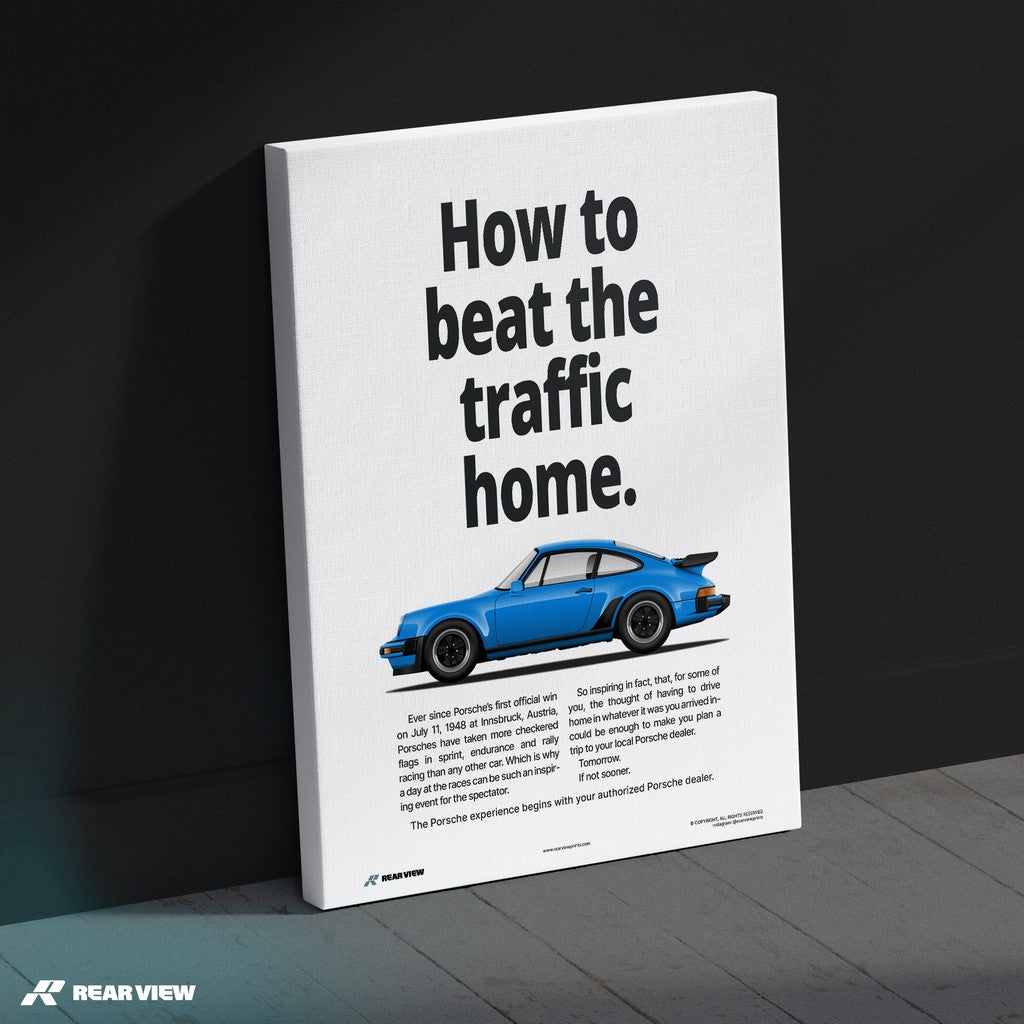Beat The Traffic - 930 Turbo Vintage Art Print