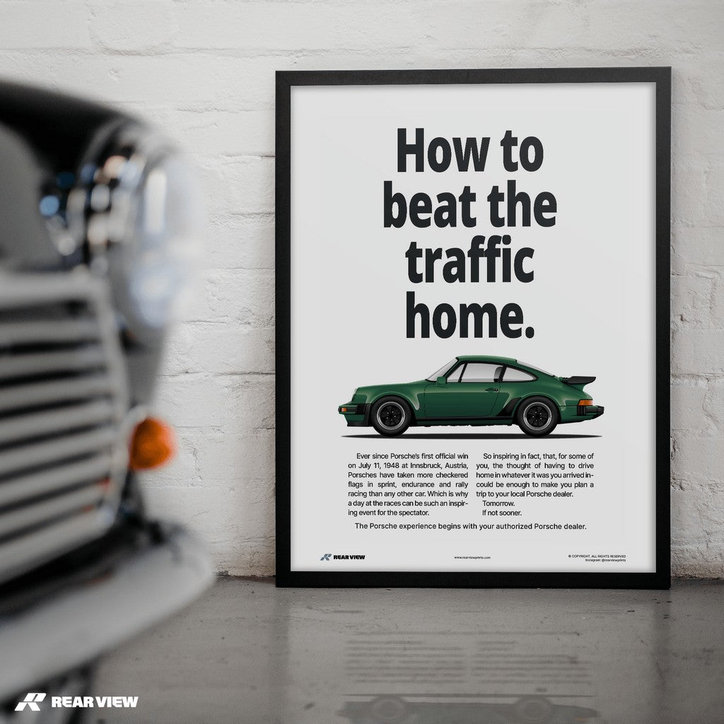 Beat The Traffic - 930 Turbo Vintage Art Print