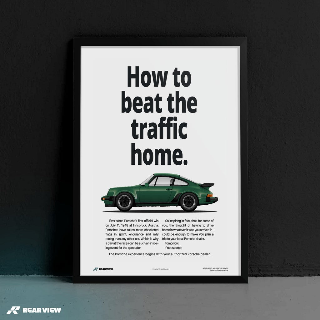 Beat The Traffic - 930 Turbo Vintage Art Print