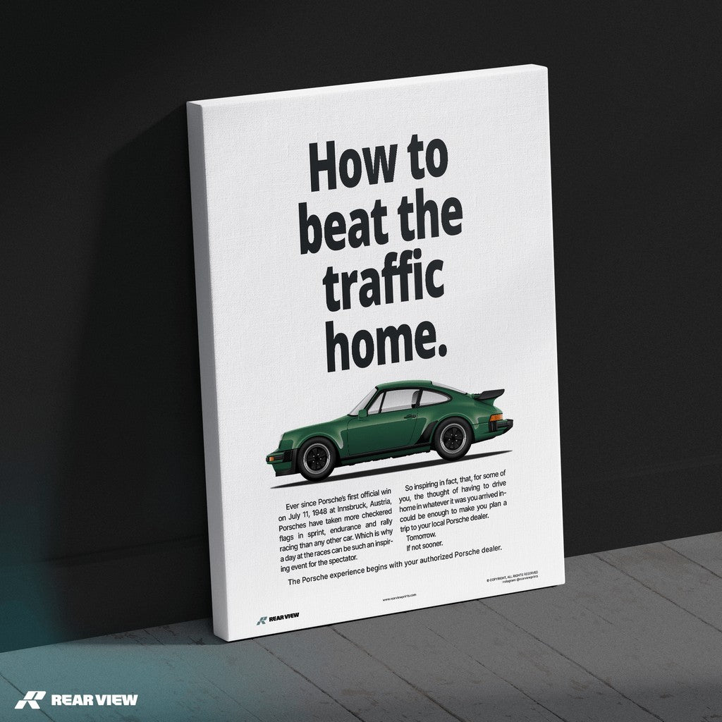 Beat The Traffic - 930 Turbo Vintage Art Print