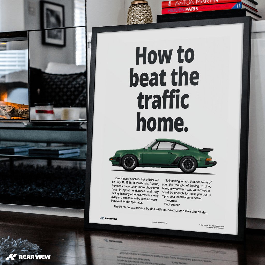 Beat The Traffic - 930 Turbo Vintage Art Print