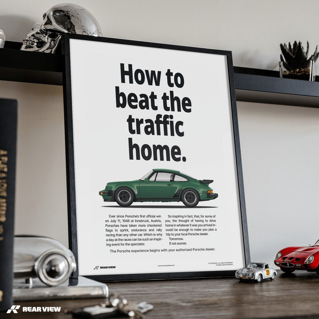 Beat The Traffic - 930 Turbo Vintage Art Print