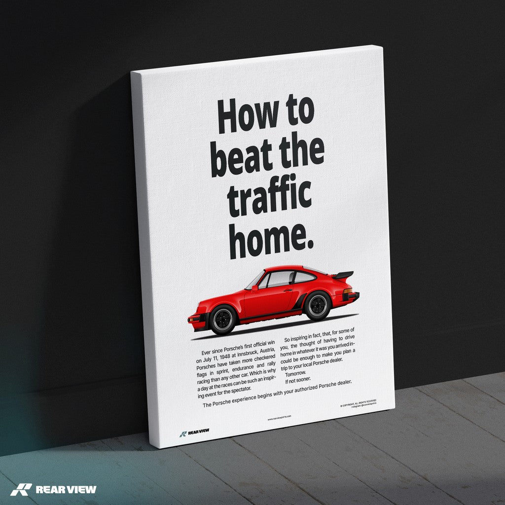 Beat The Traffic - 930 Turbo Vintage Art Print
