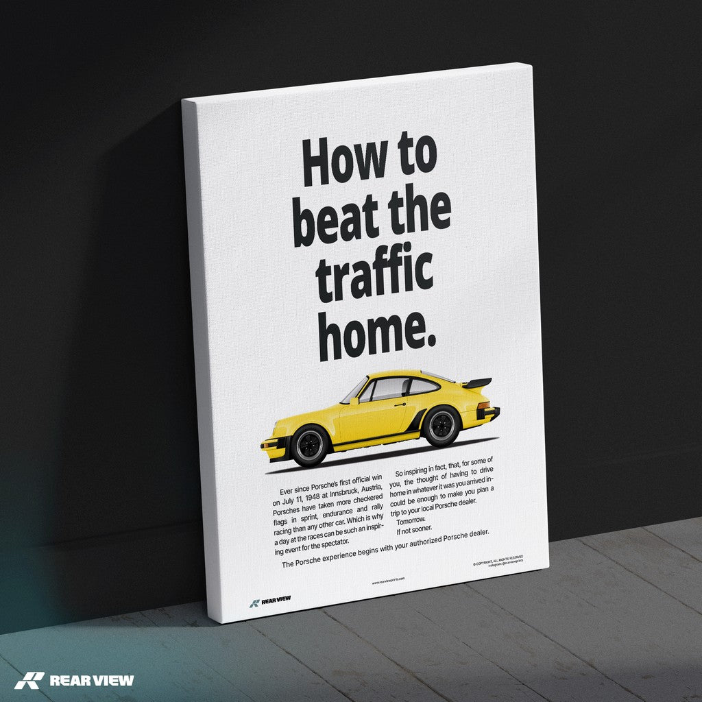 Beat The Traffic - 930 Turbo Vintage Art Print