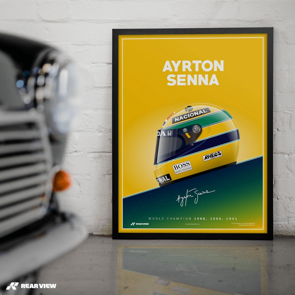 The Brazilian Legend - Senna Art Print