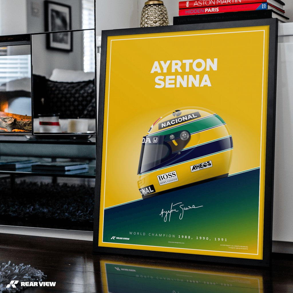 The Brazilian Legend - Senna Art Print