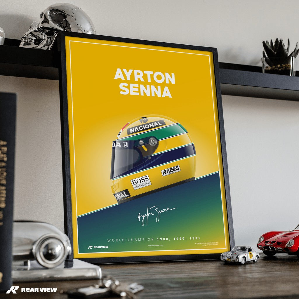 The Brazilian Legend - Senna Art Print