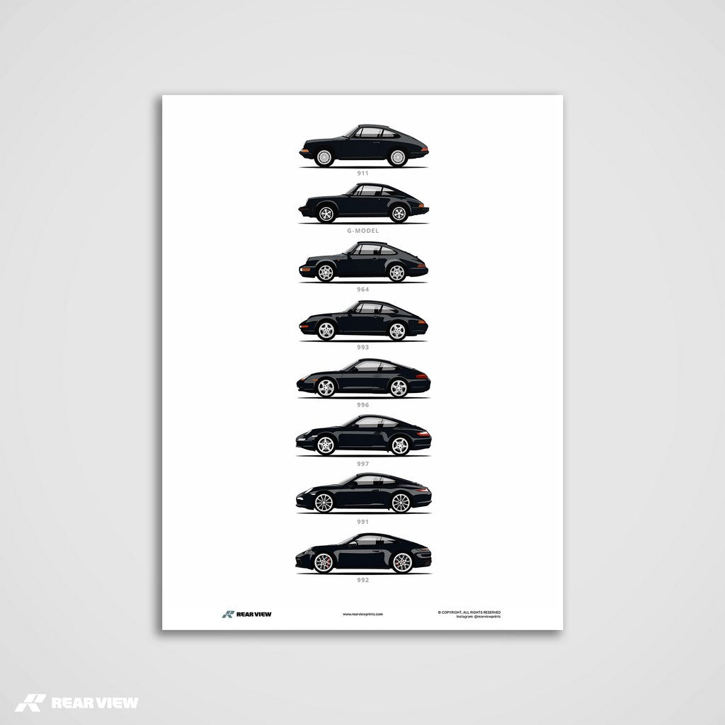 911 - Minimalist Car Art Print