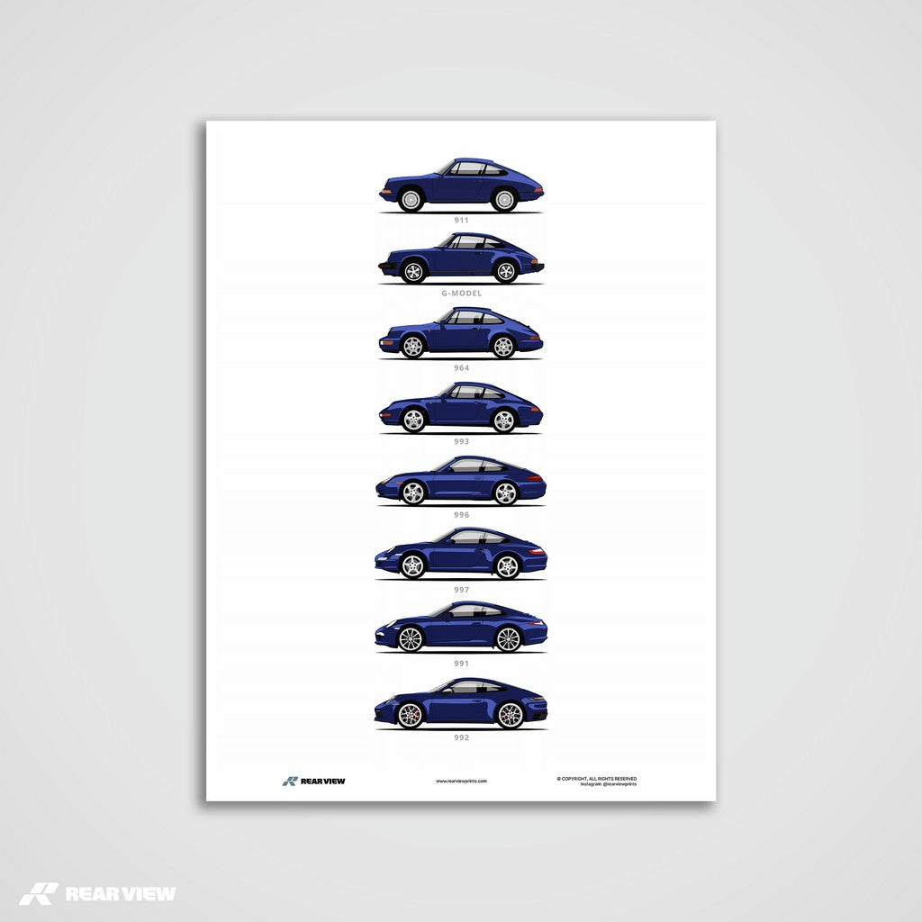 911 - Minimalist Car Art Print