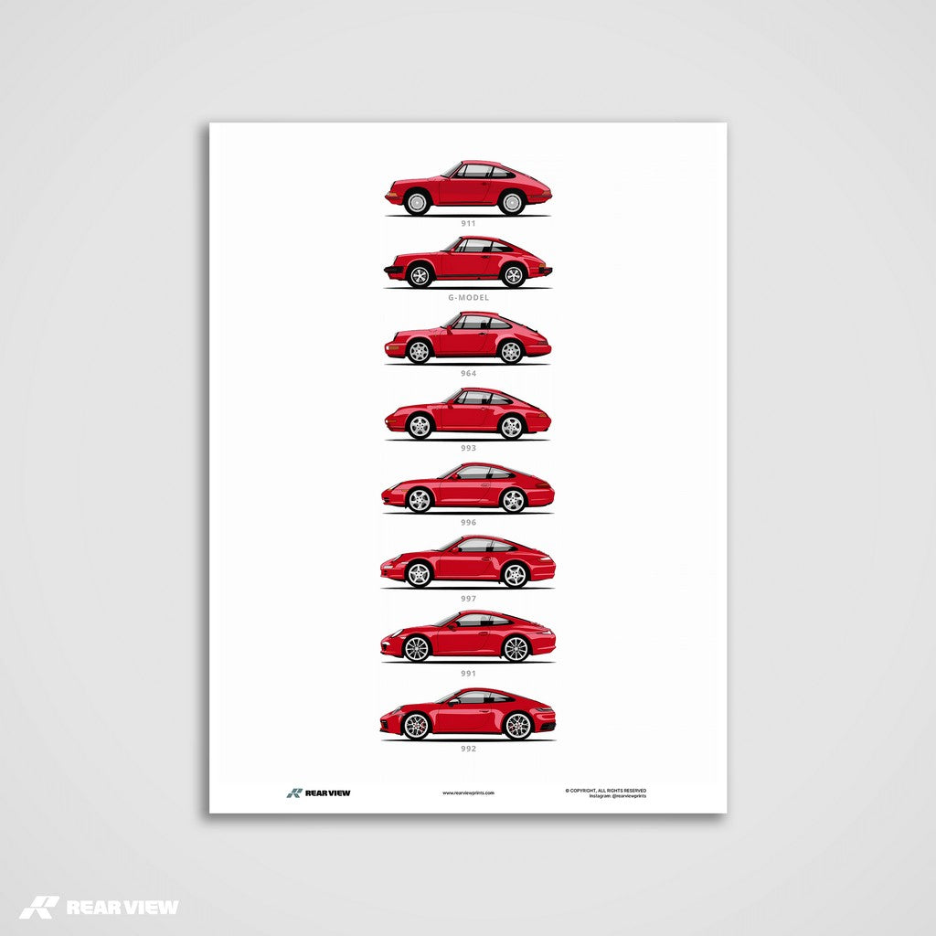 911 - Minimalist Car Art Print