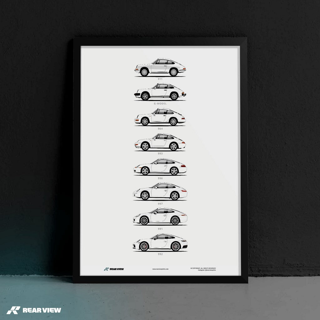 911 - Minimalist Car Art Print