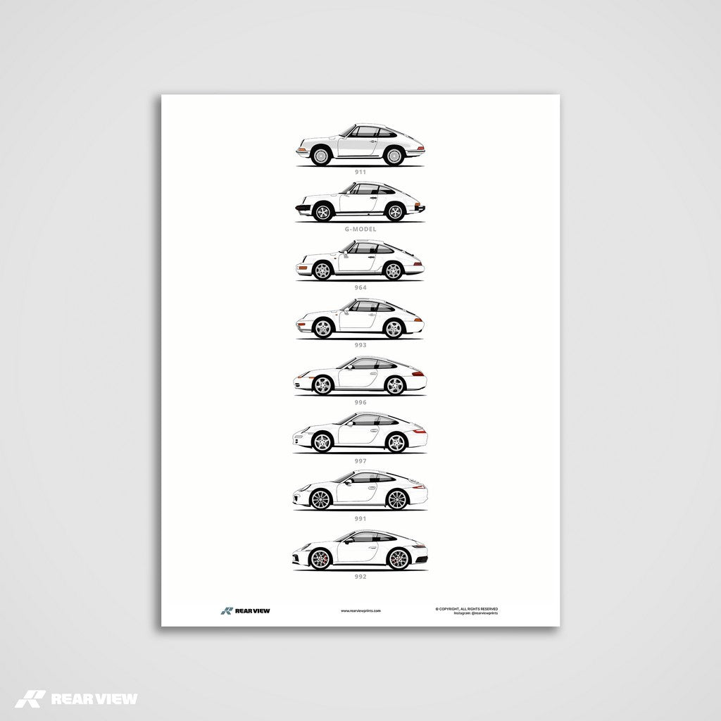 911 - Minimalist Car Art Print