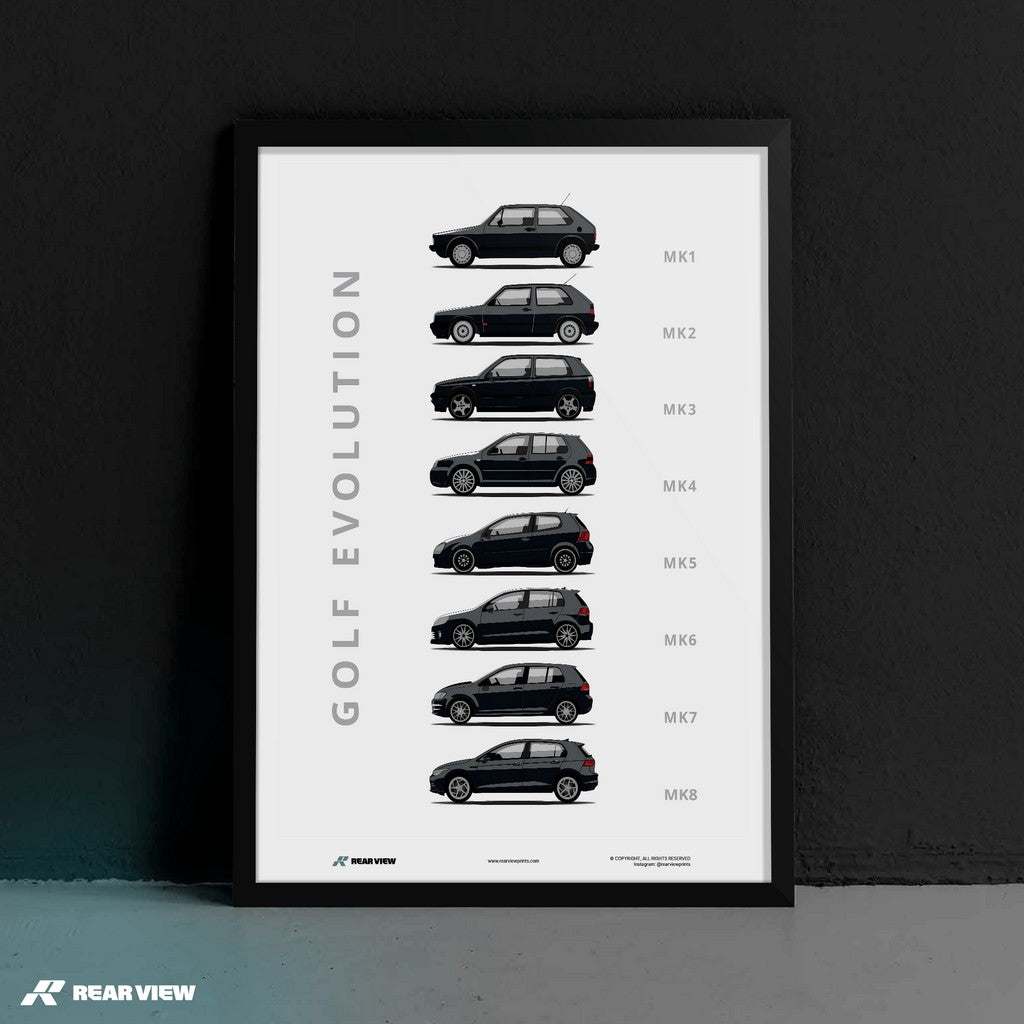 Golf - Car Art Print