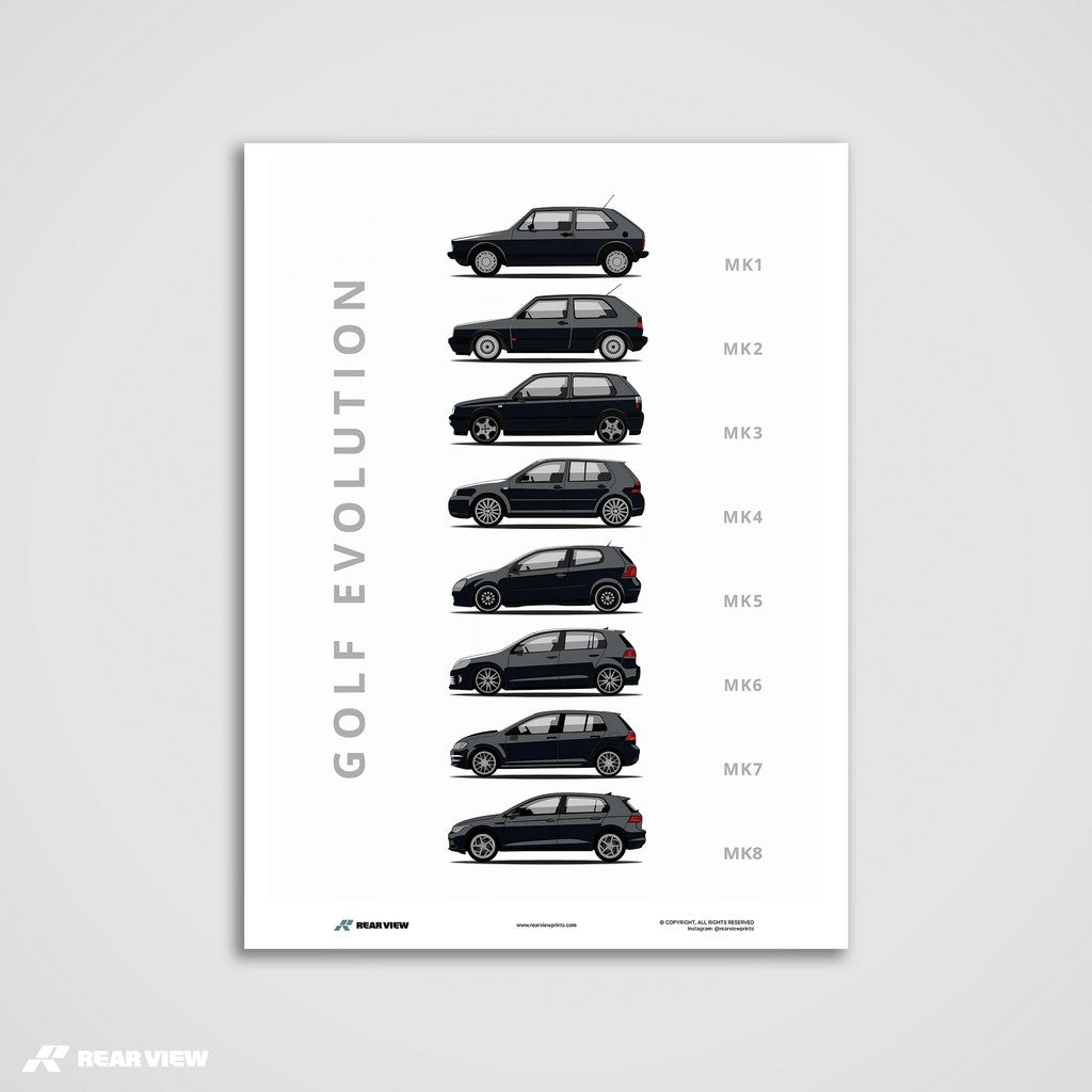 Golf - Car Art Print