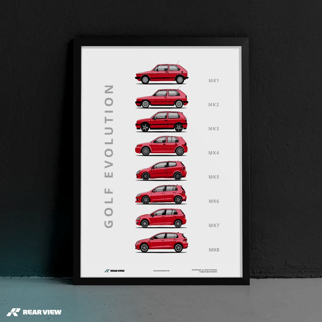 Golf - Car Art Print