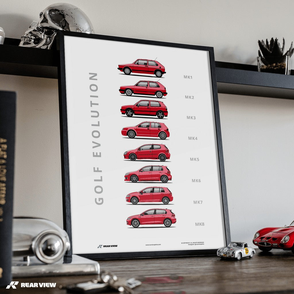 Golf - Car Art Print