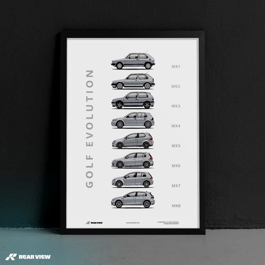 Golf - Car Art Print