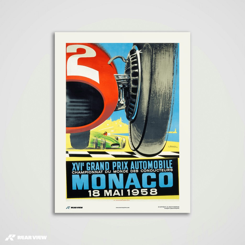 Vintage Grand Prix 1958 - Monaco Art Print