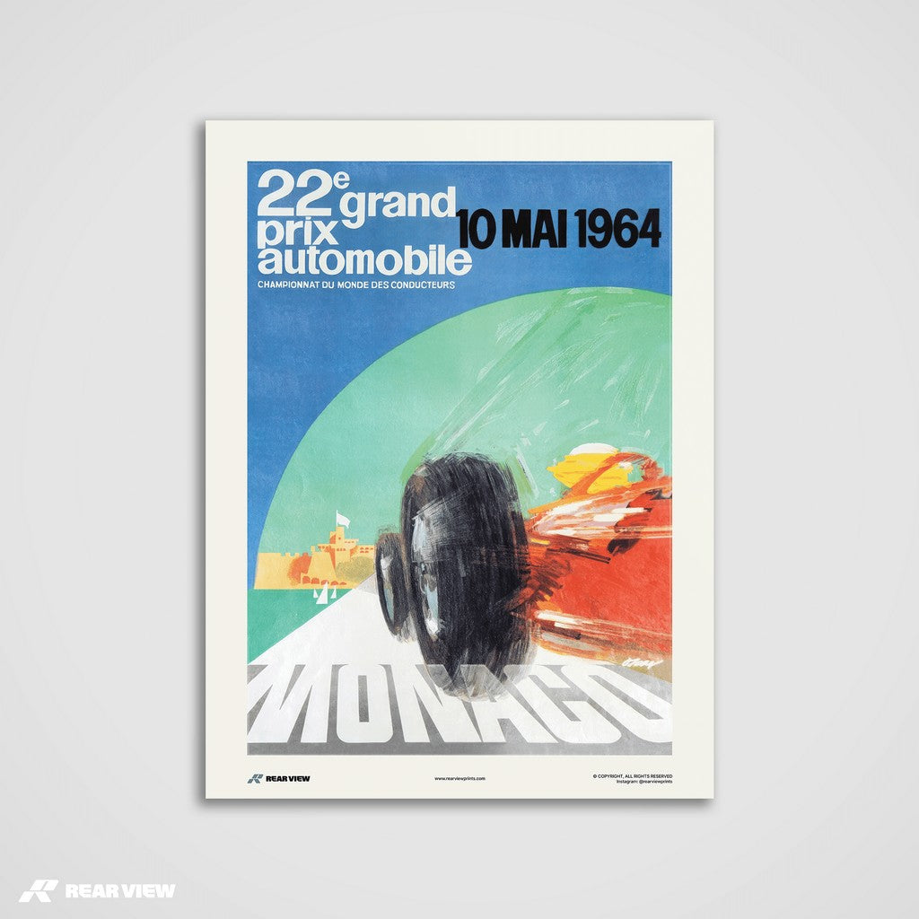 Vintage Grand Prix 1964 - Monaco Art Print