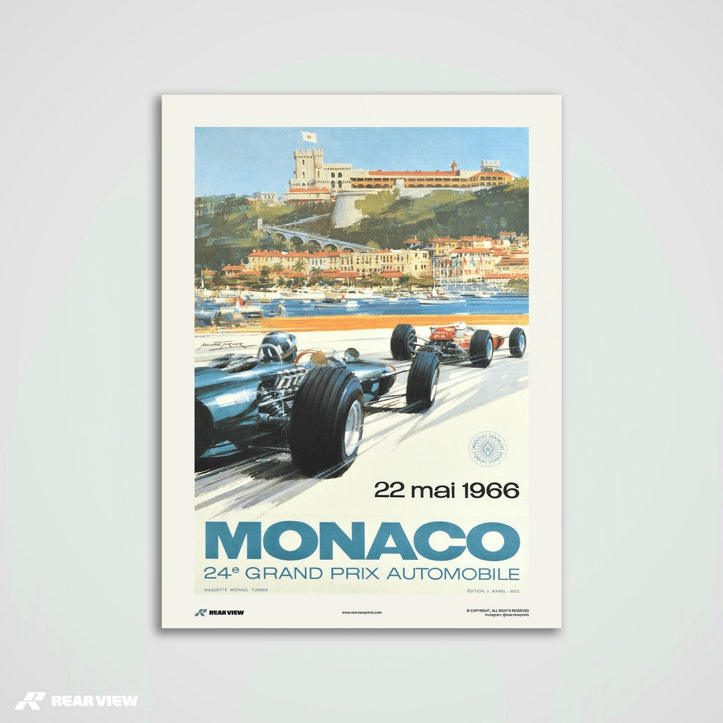 Vintage Grand Prix 1966 - Monaco Art Print