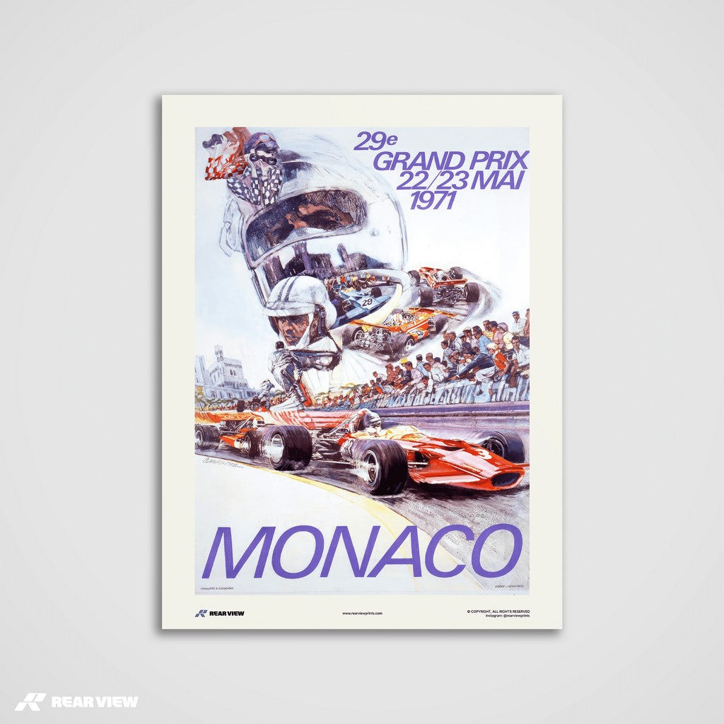 Vintage Grand Prix 1971 - Monaco Art Print