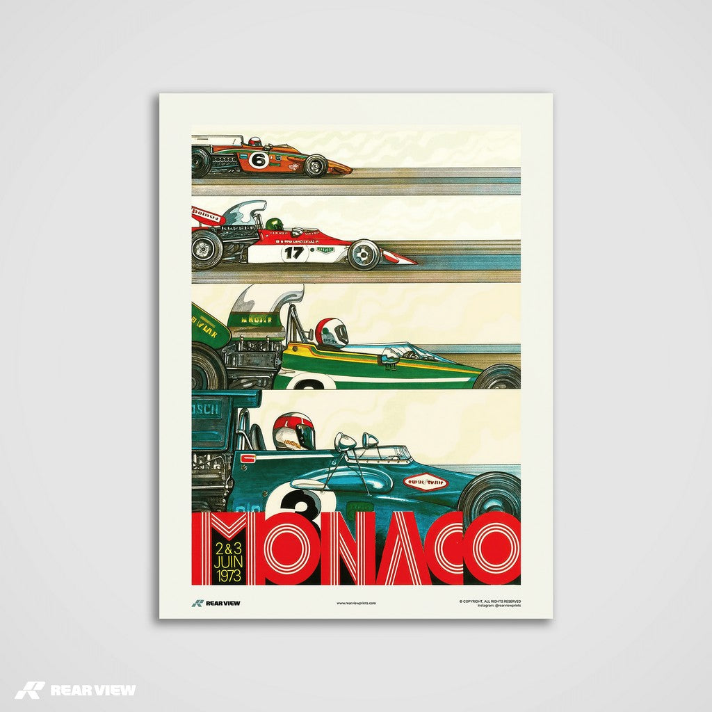 Vintage Grand Prix 1973 - Monaco Art Print