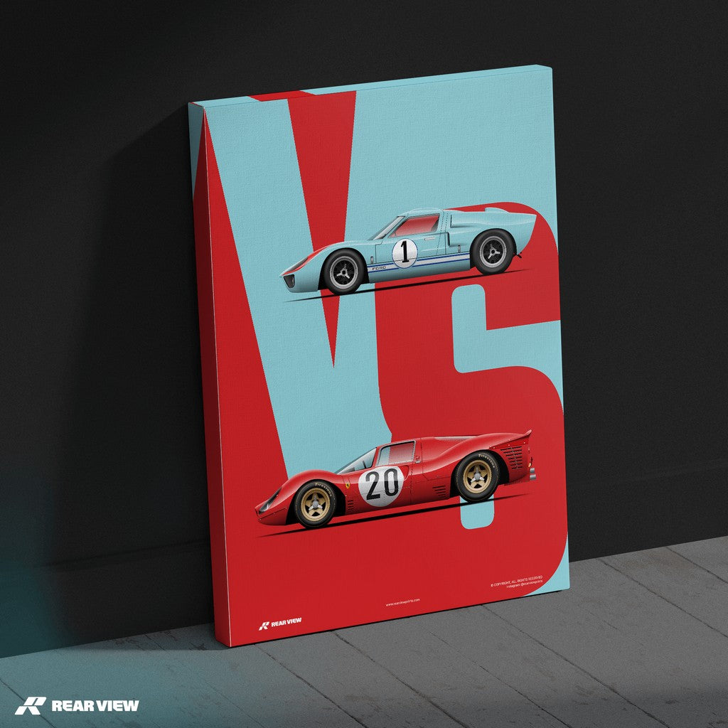 The Ultimate Endurance Rivalry – GT40 vs 330P3 Art Print