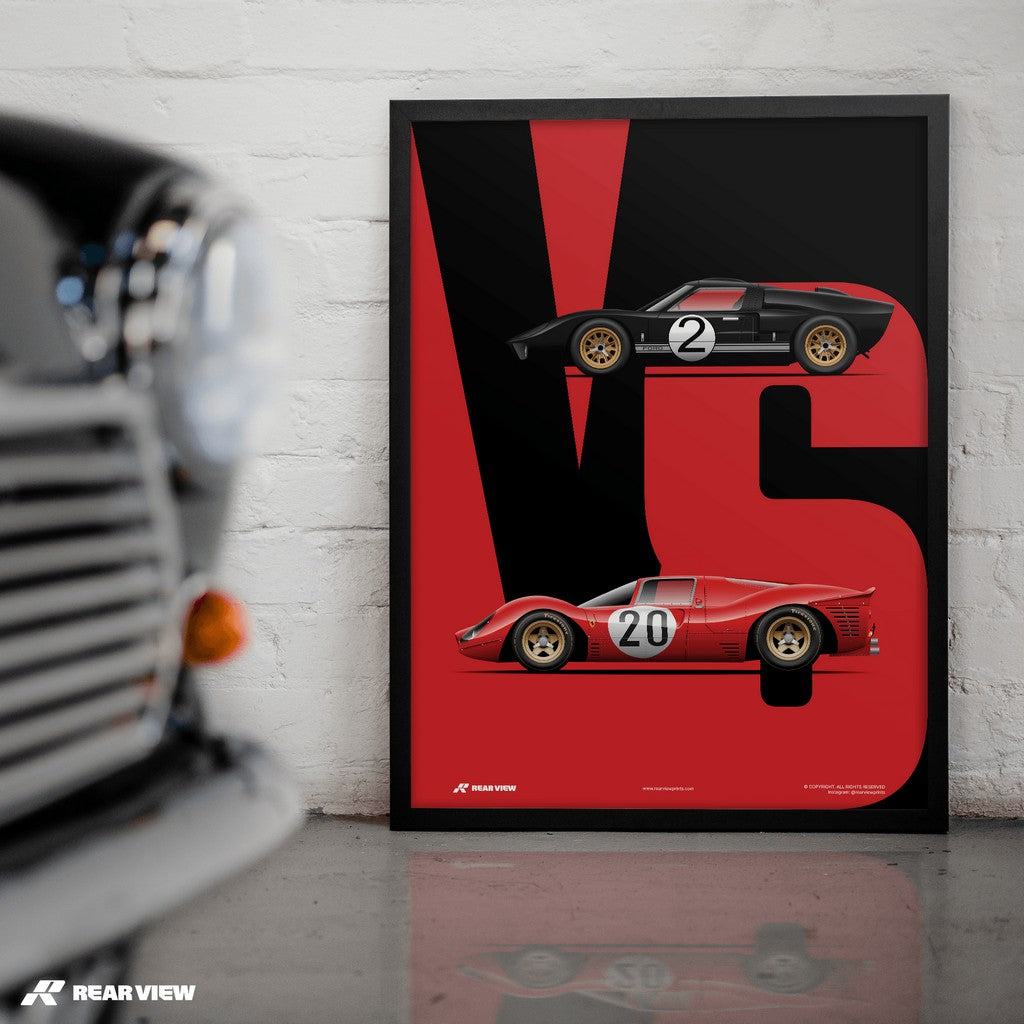 Battle of the Heavyweights - Ford vs Ferrari Art Print