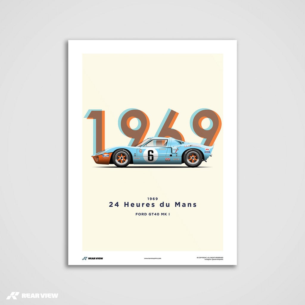 The Two Time Champion - GT40 1969 Art Print