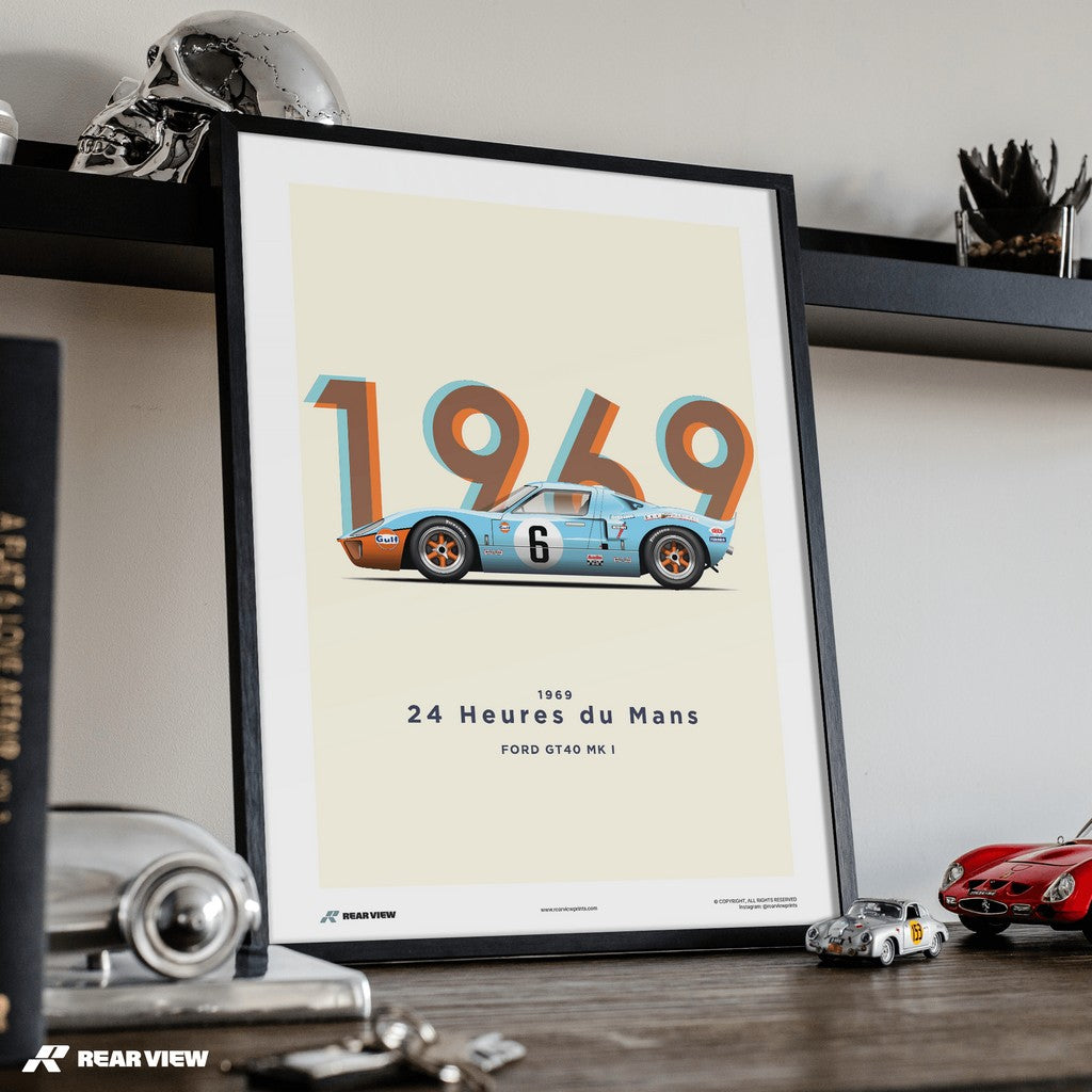 The Two Time Champion - GT40 1969 Art Print