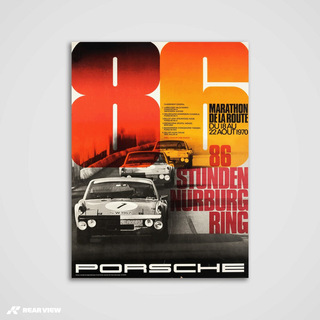 86 Hours Nürburgring 1970 - Vintage Race Poster