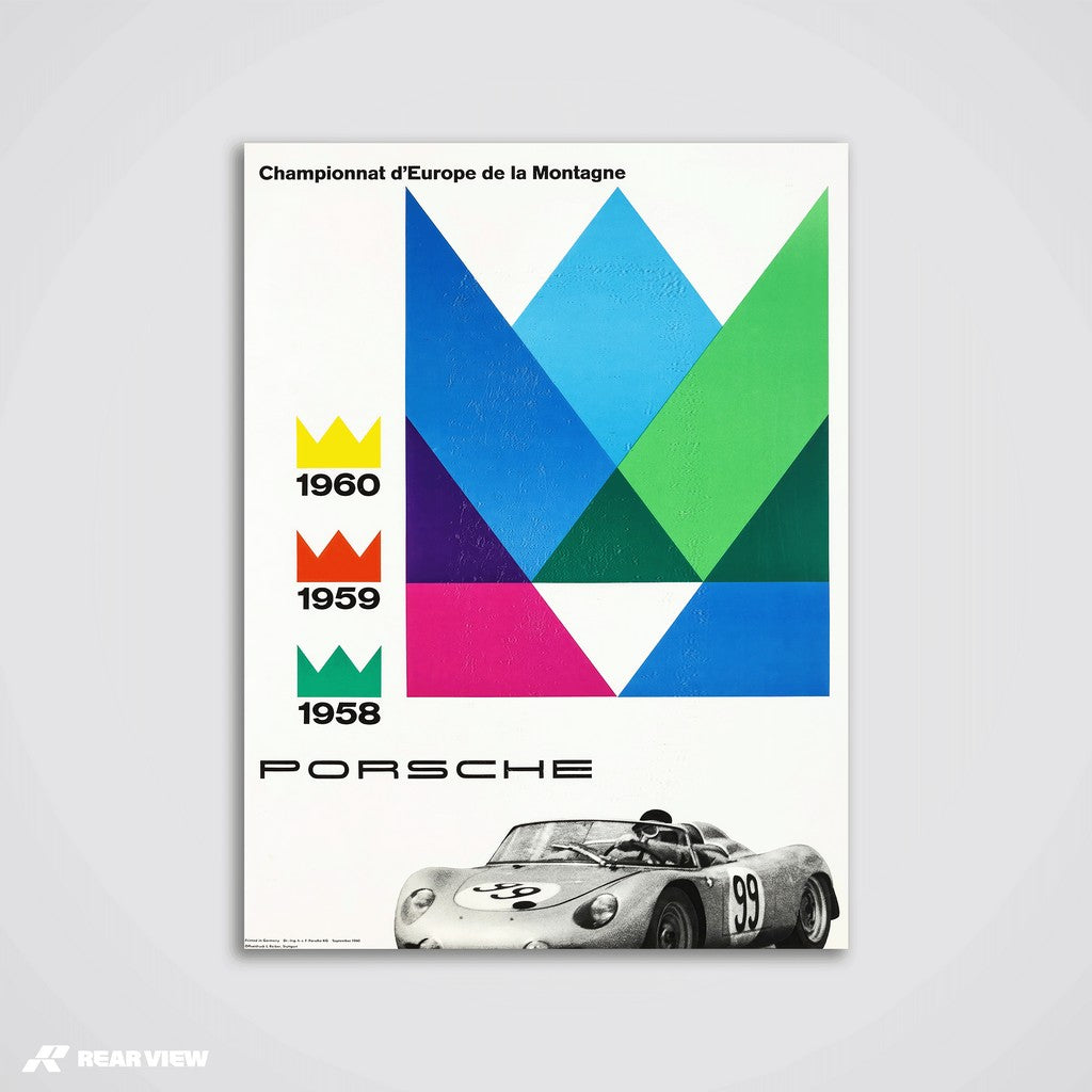 European Hill Climb Championship - Vintage Race Poster