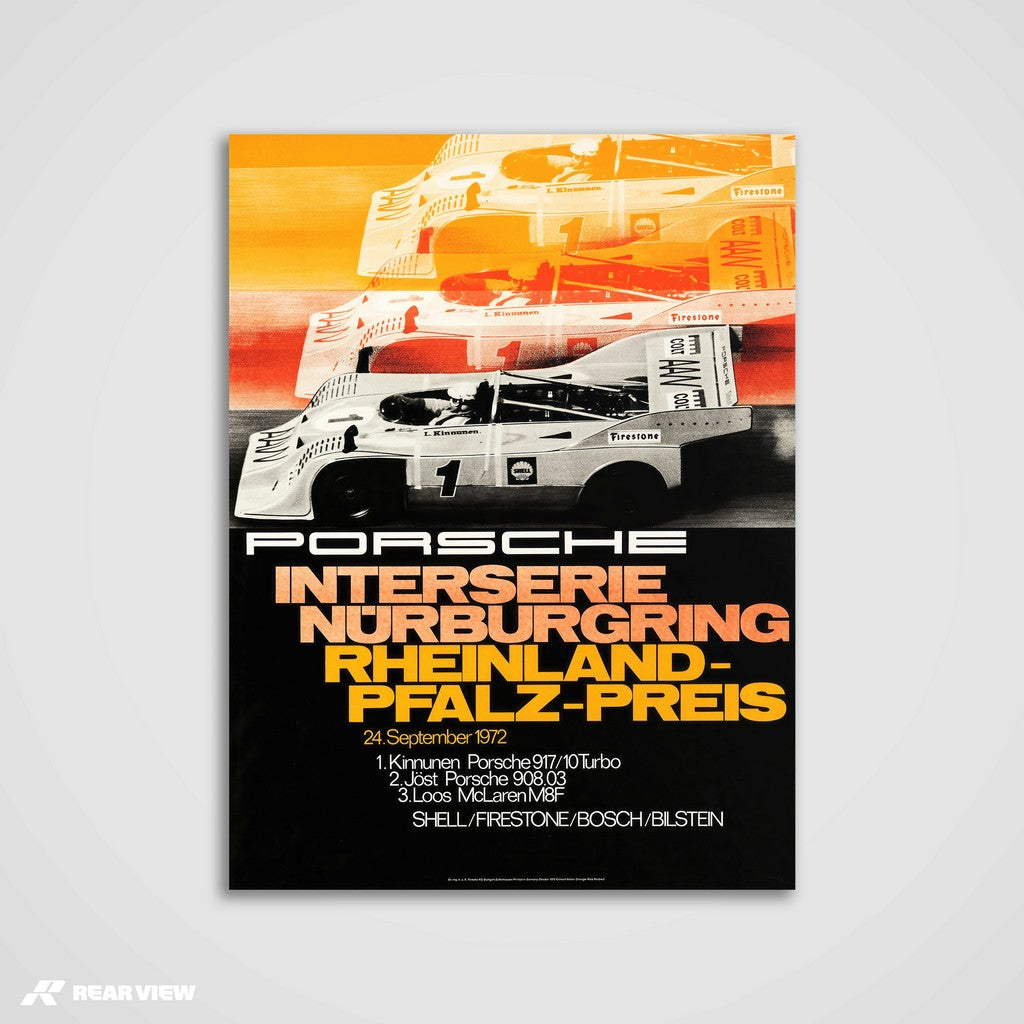 Nürburgring Rheinland-Pfalz-Preis 1972 - Vintage Race Poster