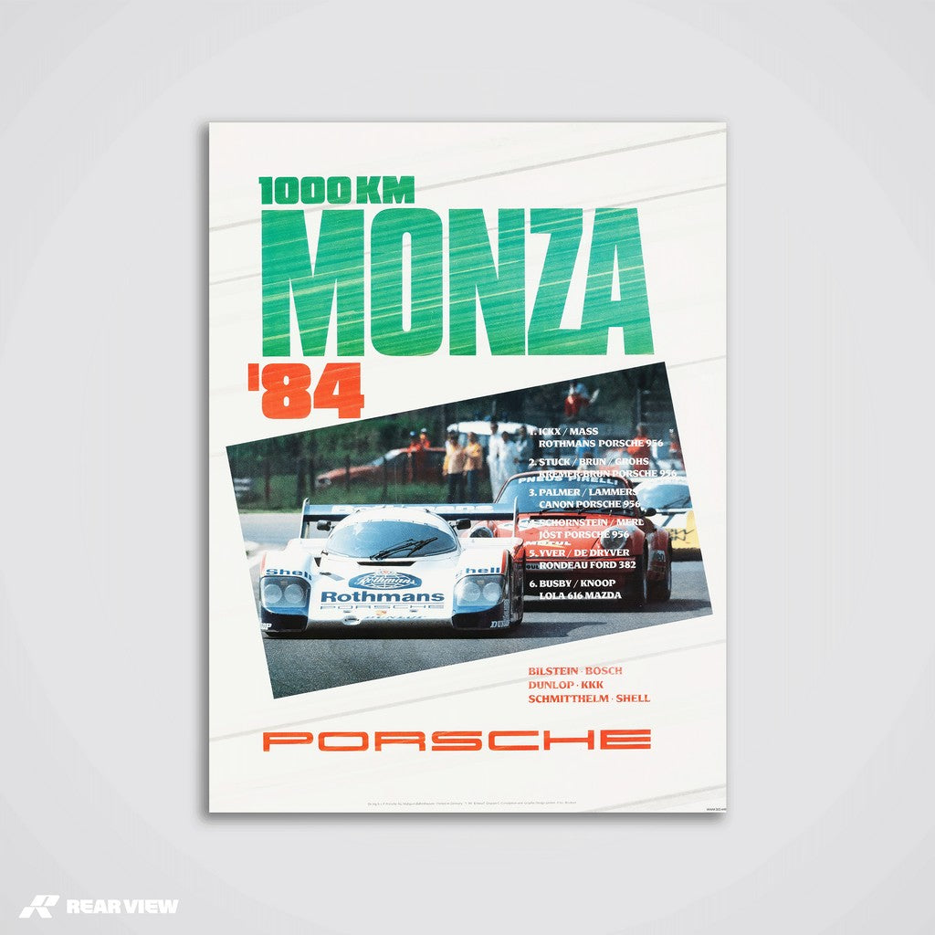 1000 Kilometres Monza 1984 - Vintage Race Poster