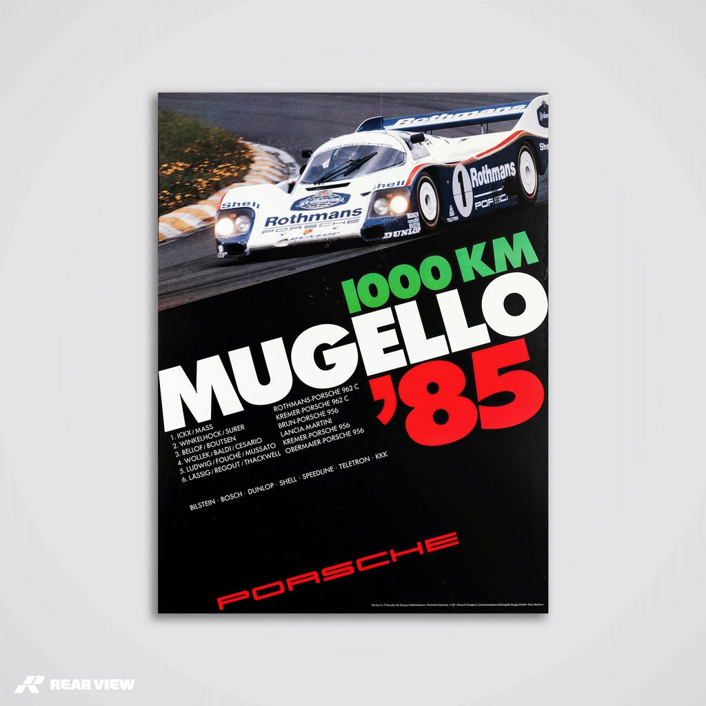 1000 Kilometers Mugello 1985 - Vintage Race Poster