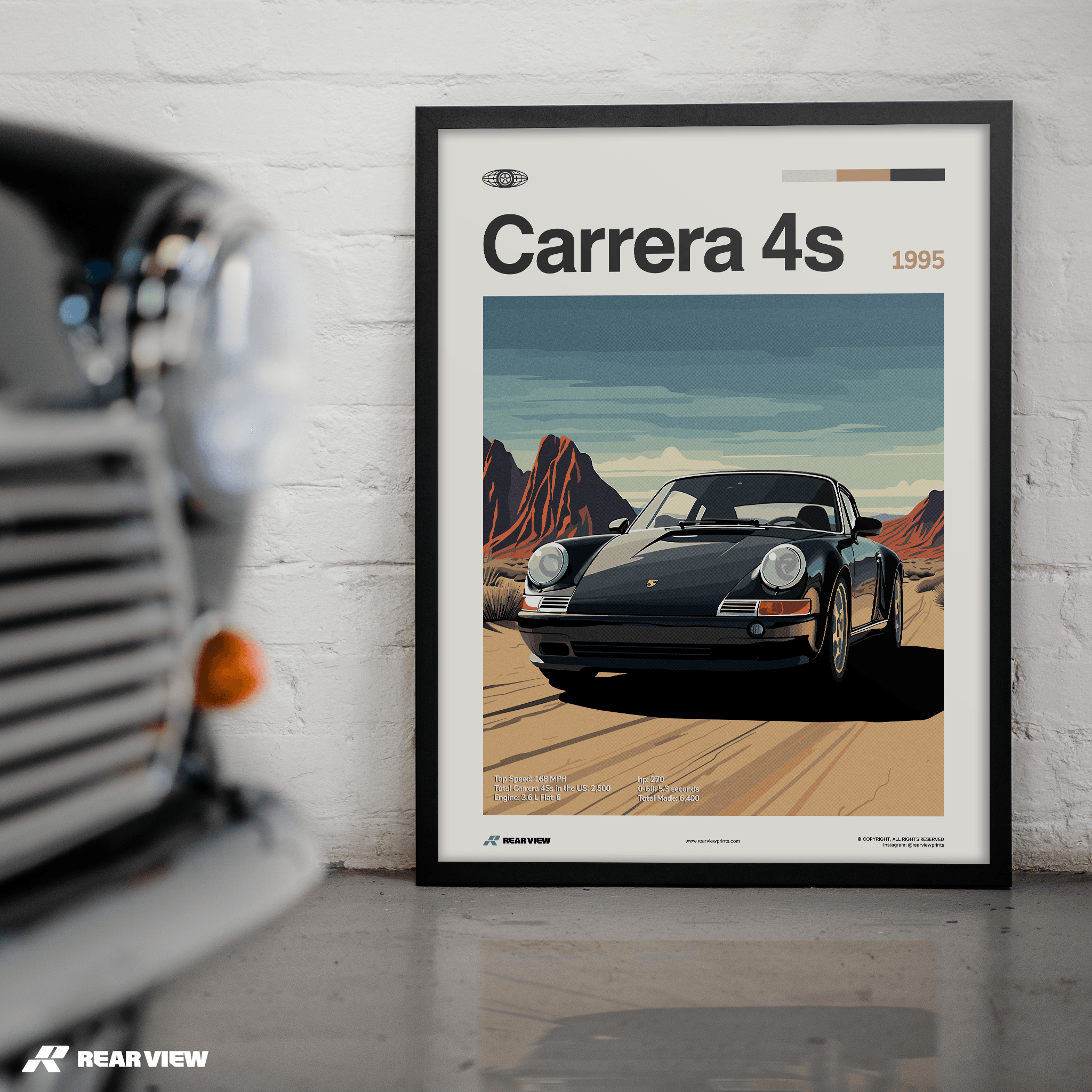 911 Carrera 4s 1995 - Car Print