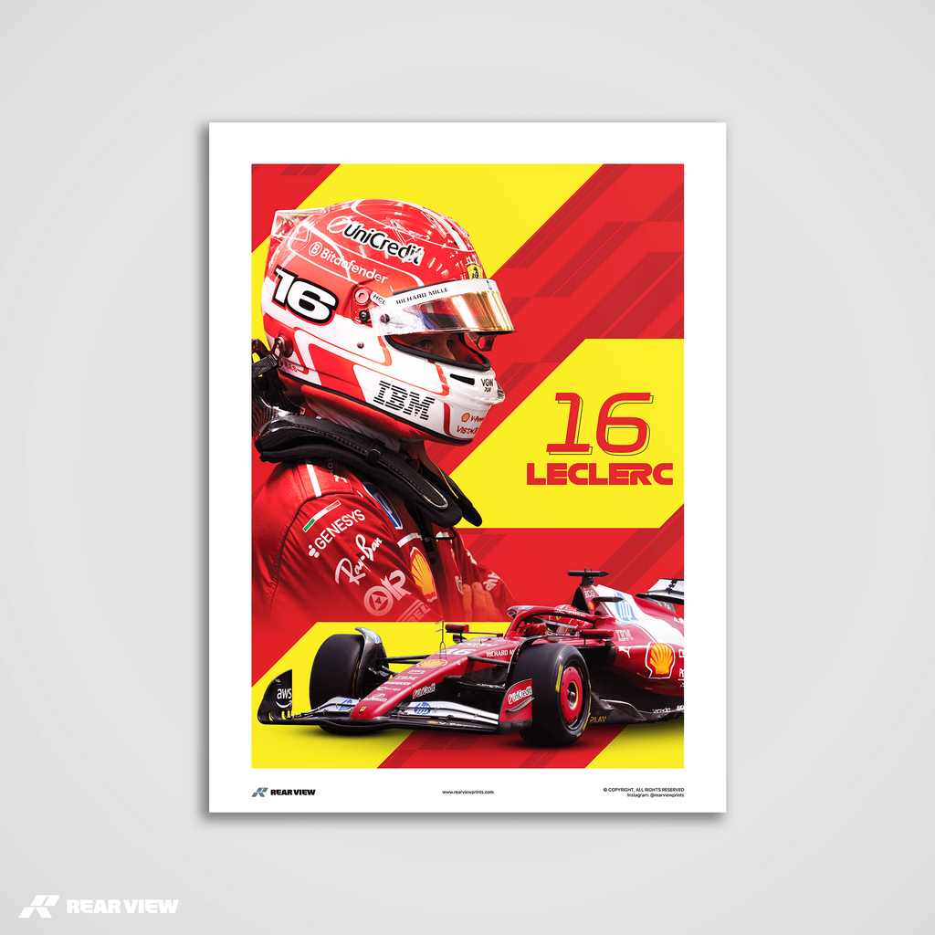 Blazing Focus – No.16 Racer Art Print