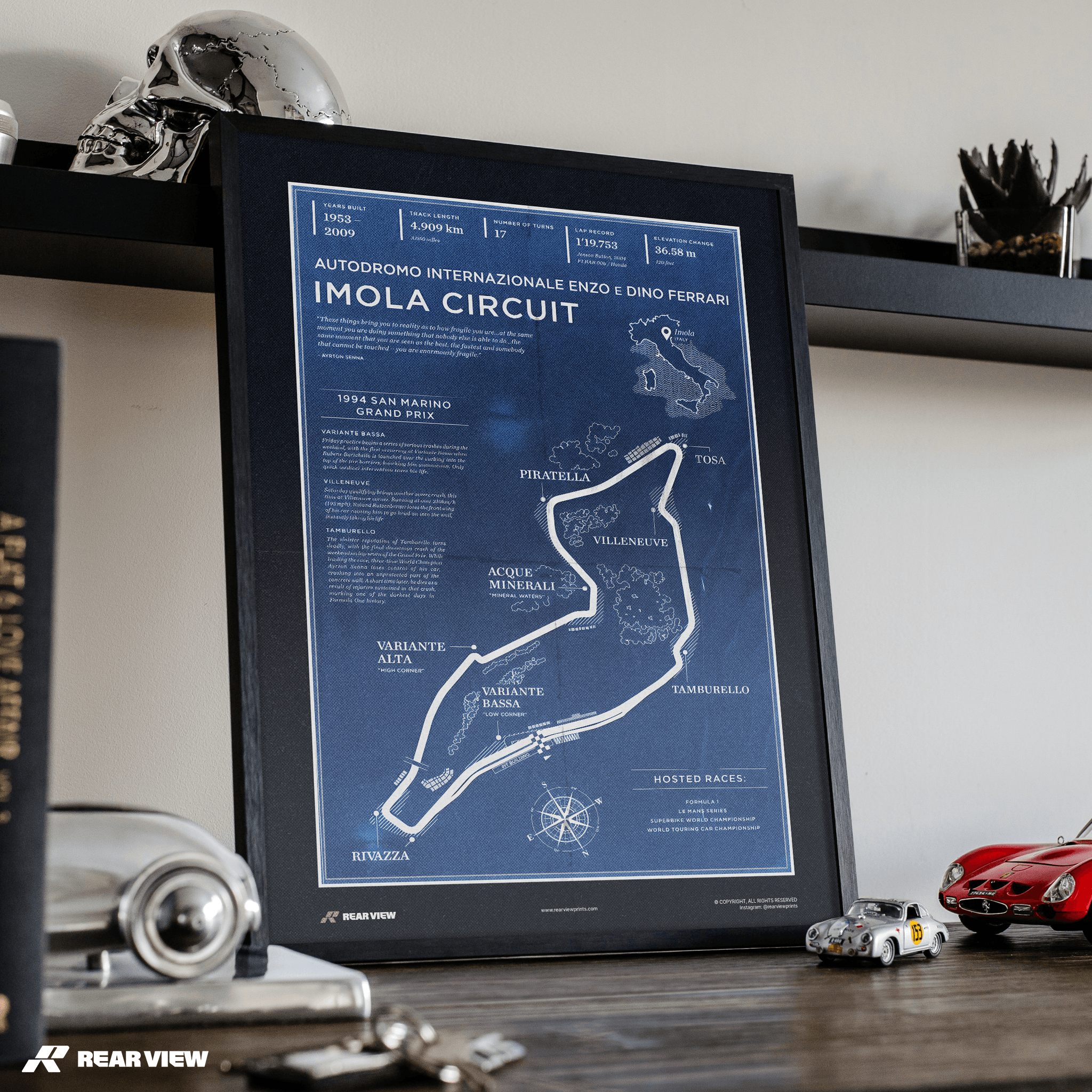 Imola Race Track - Vintage Art Print