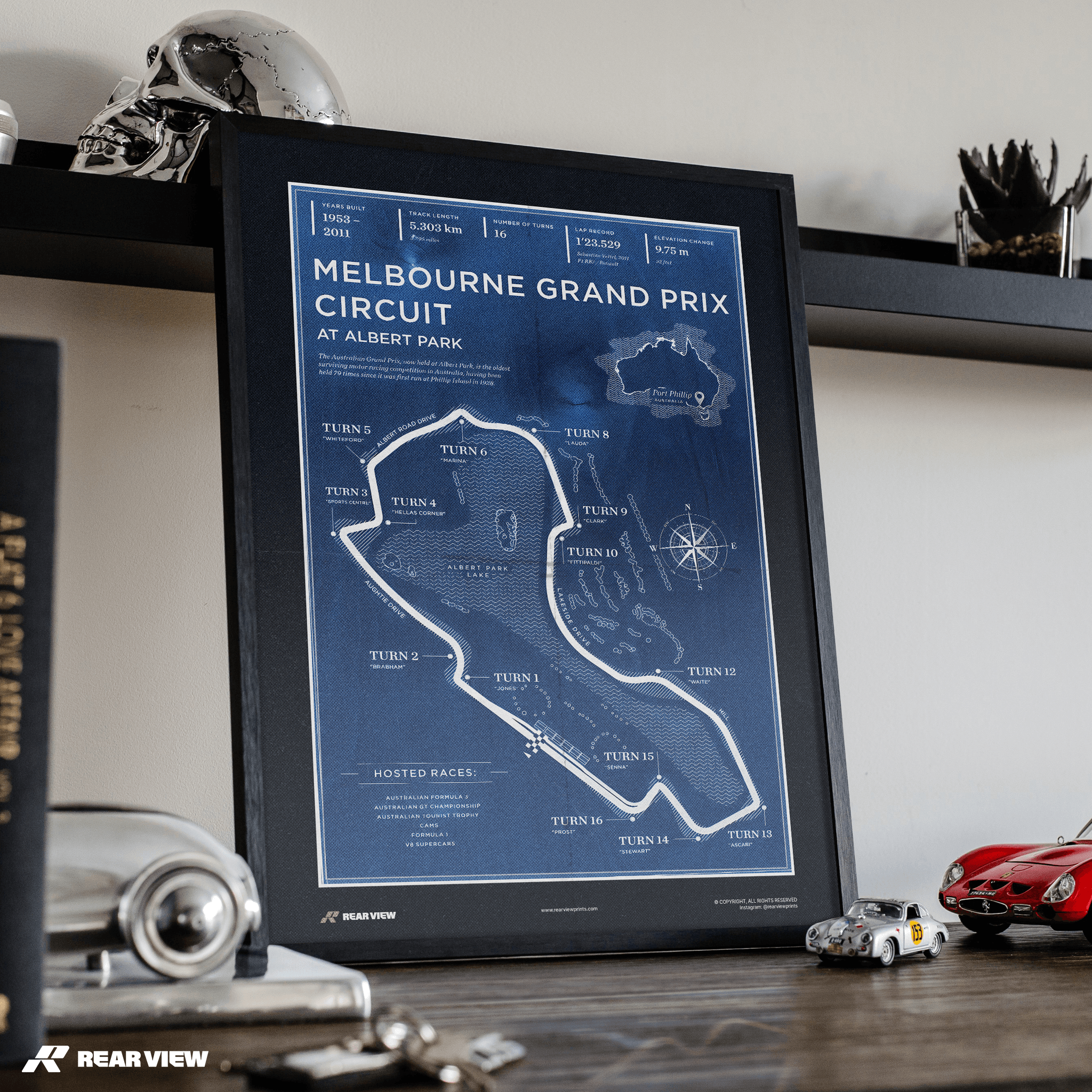 Melbourne Race Track - Vintage Art Print
