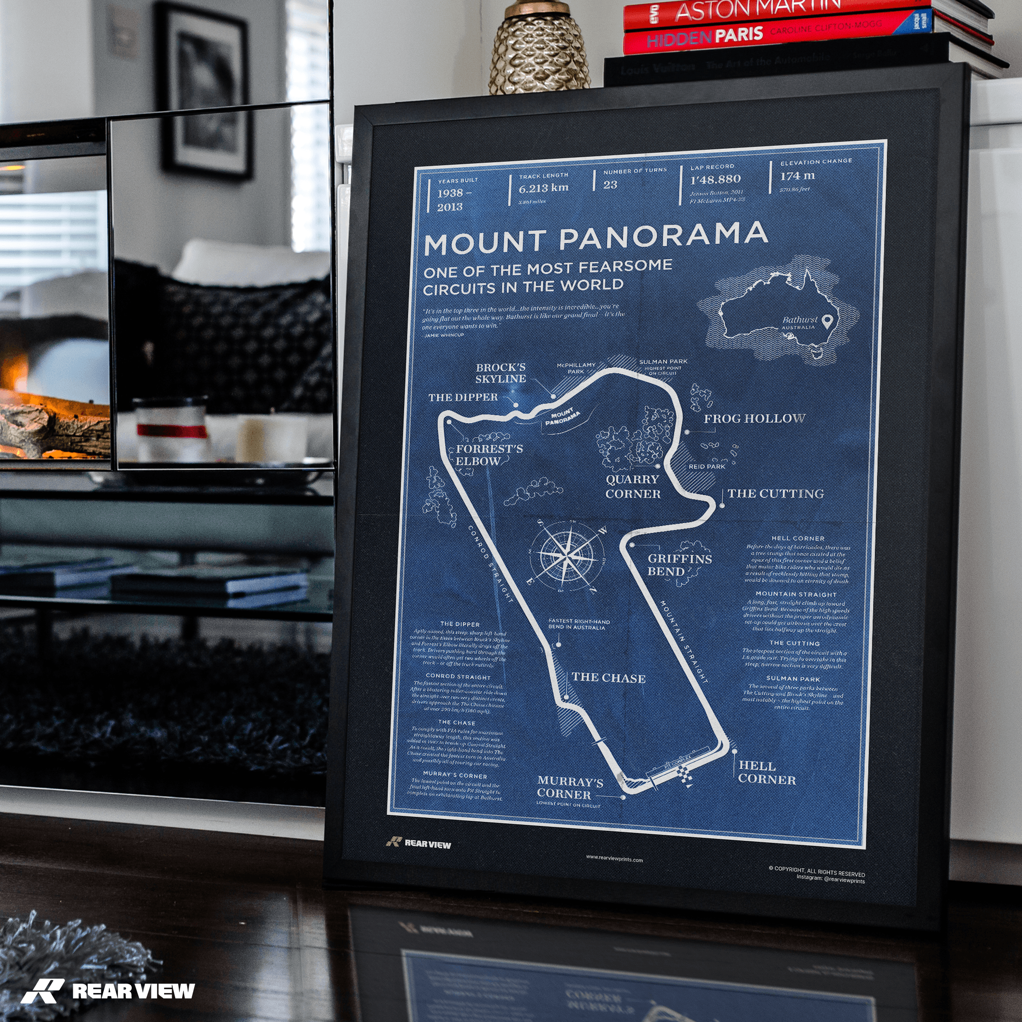 Mount Panorama Race Track - Vintage Art Print