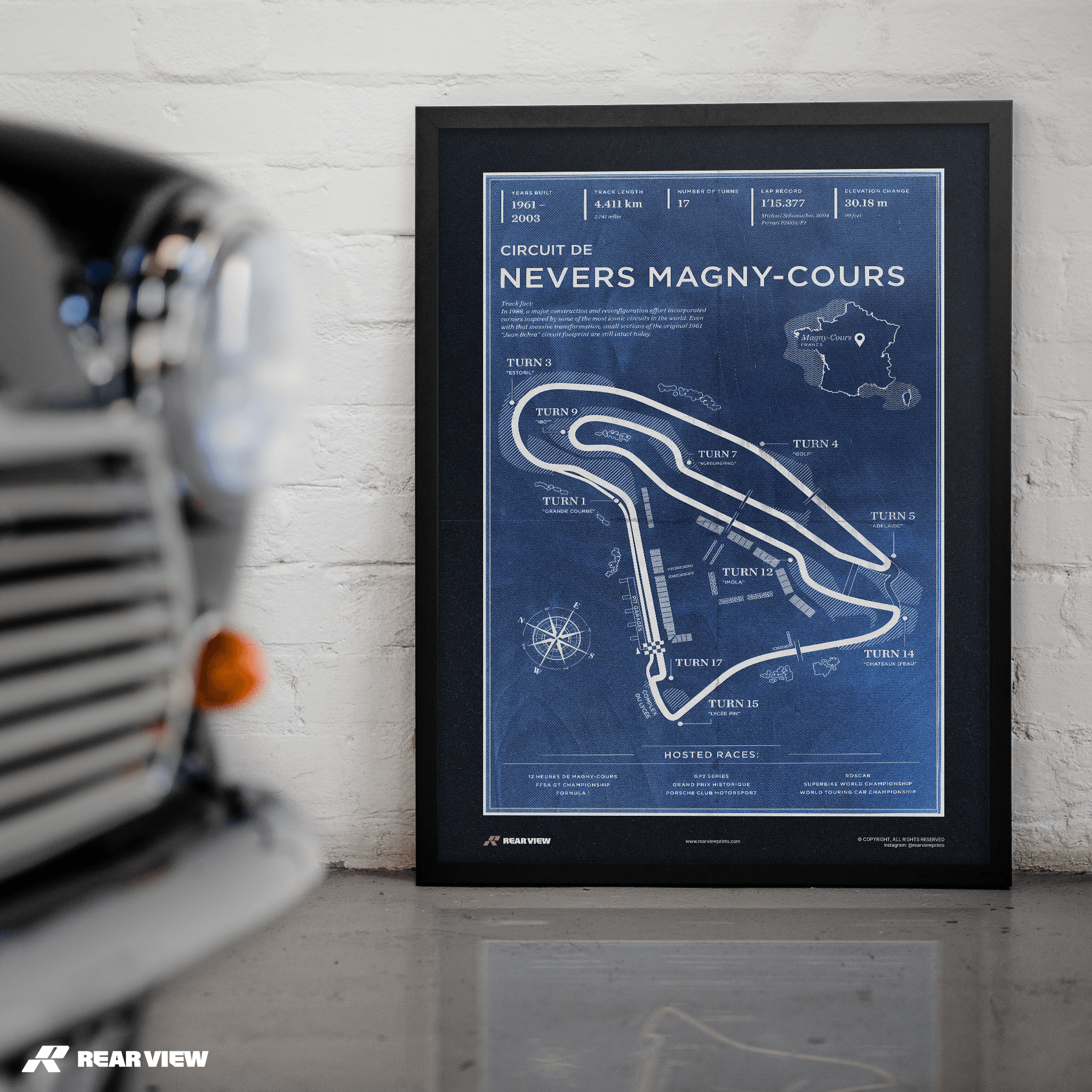Nevers Magny-Cours Race Track - Vintage Art Print