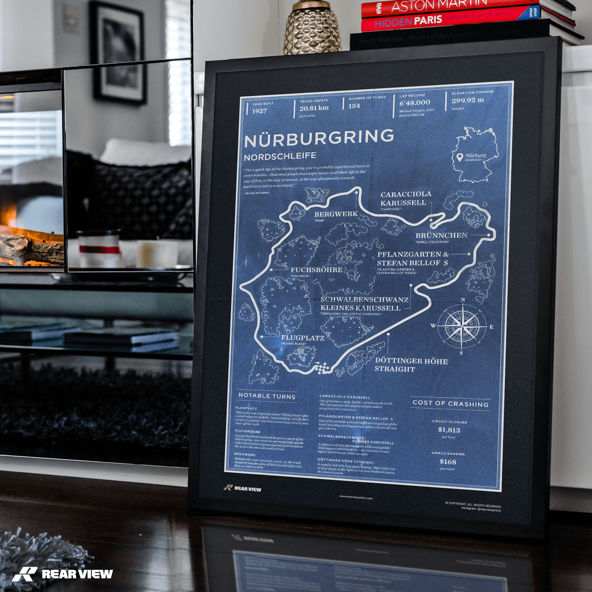 Nurburgring Race Track - Vintage Art Print