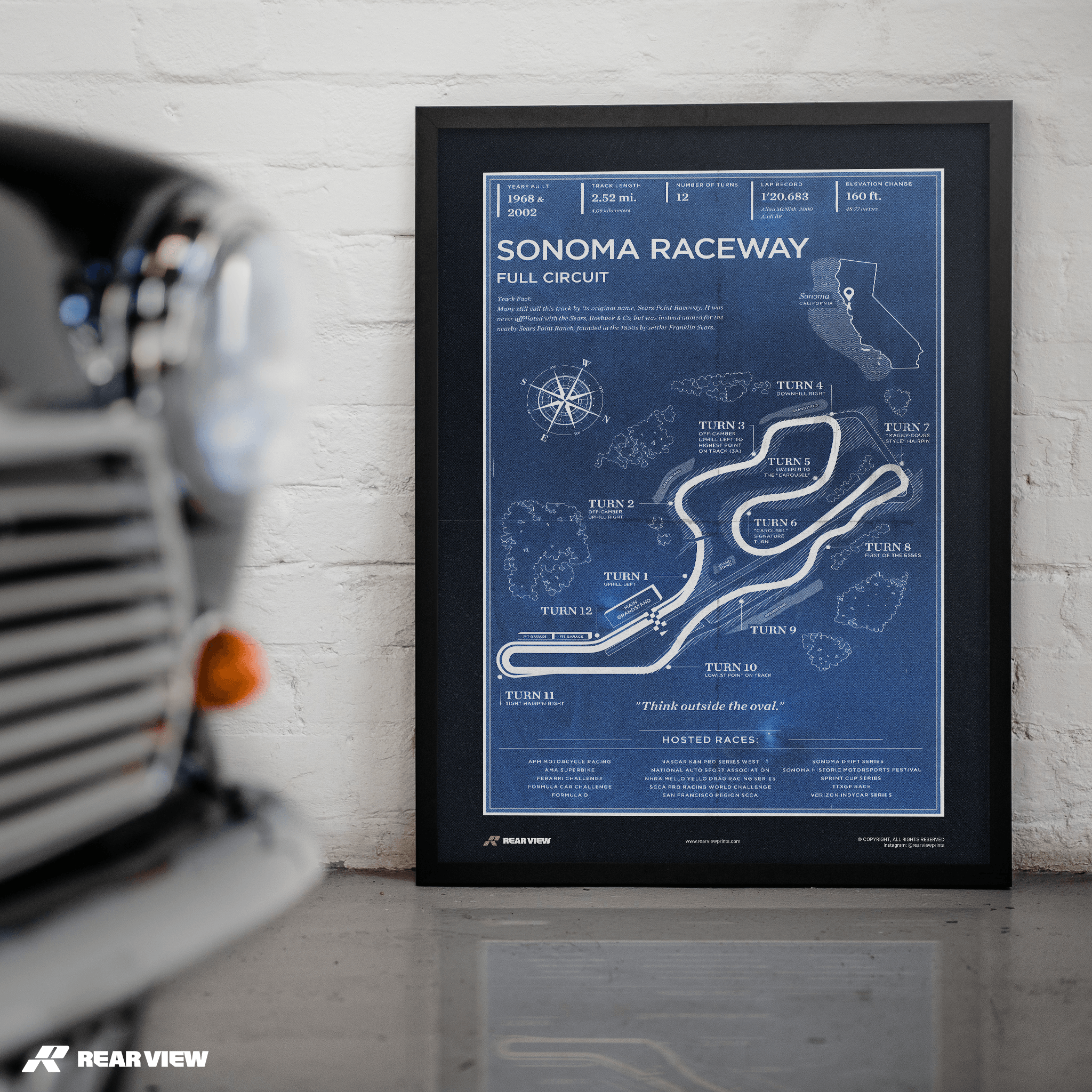 Sonoma Race Track - Vintage Art Print